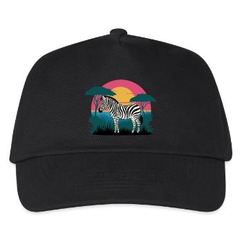 Zèbre du coucher de soleil - Casquette de baseball Enfant - noir - Devant