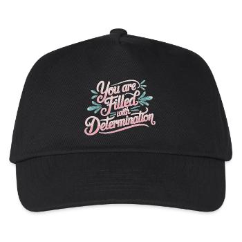 You Are Filled With Determination 27 - Kinder Basecap - Schwarz - Vorne