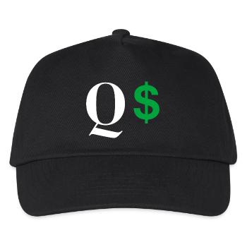 Buchstabe q dollar - Kinder Basecap - Schwarz - Vorne