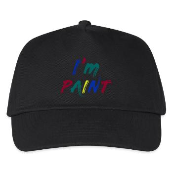 I'M PAINT - I Love to Finger Paint – Finger Paints - Kids’ Baseball Cap - black - Front
