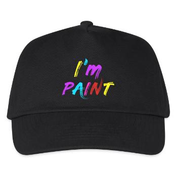 I'M PAINT - I Love to Finger Paint - Finger Paints - Kids’ Baseball Cap - black - Front