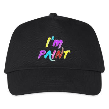 I'M PAINT - I Love to Finger Paint - Finger Paints - Kids’ Baseball Cap - black - Front