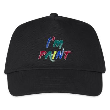 I'M PAINT - I Love to Finger Paint – Finger Paints - Kids’ Baseball Cap - black - Front