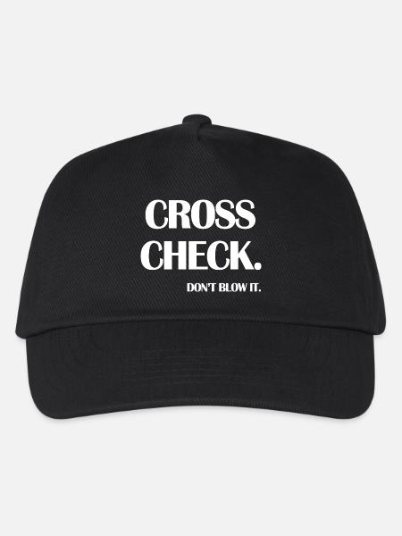 Cross Check Don't Blow It Funny Quote Flight - Kinder Basecap - Schwarz