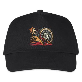 Jante Retro Speed - Design de course dynamique - Casquette de baseball Enfant - noir - Devant