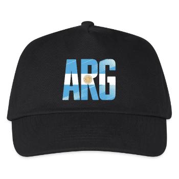 Argentinien - Kinder Basecap - Schwarz - Vorne