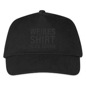 HAHAHA weißes shirt omg - Kinder Basecap - Schwarz - Vorne