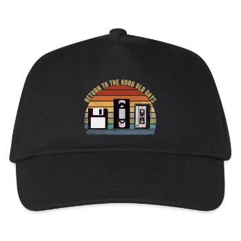 Nostalgie der 90er Jahre - Kinder Basecap - Schwarz - Vorne