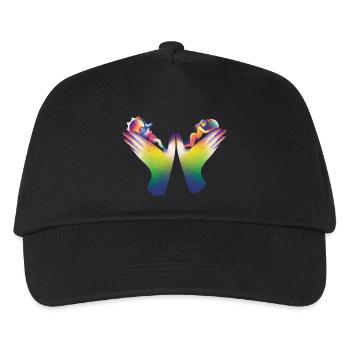 Rainbow Hands of Care - Kids’ Baseball Cap - black - Front