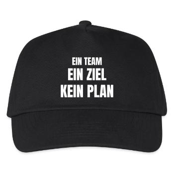 Ein Team, ein Ziel, kein Plan! - Kinder Basecap - Schwarz - Vorne