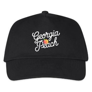 Georgia Peach Script - Kids’ Baseball Cap - black - Front