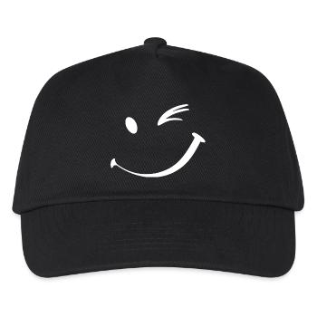 Clin d’œil, sourire clignant de l’œil - Casquette de baseball Enfant - noir - Devant