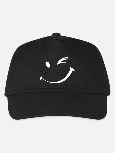 Winking face, Wink smile - Kids’ Baseball Cap - black