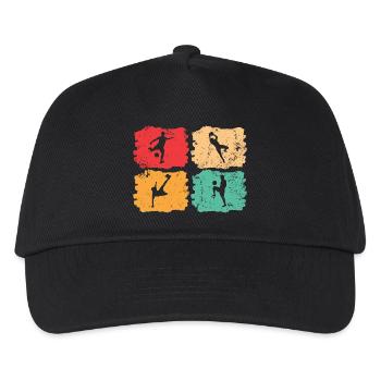 Fußball-Vintage – Solar Pulse - Kinder Basecap - Schwarz - Vorne