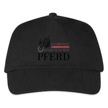 La déclaration « Pas mon cheval » - Casquette de baseball Enfant - noir - Devant