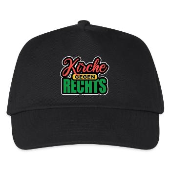 Kirche Gegen Rechts - Gegen Rechts, gegen Hetze - Kinder Basecap - Schwarz - Vorne