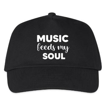 Musik nährt meine Seele - Kinder Basecap - Schwarz - Vorne