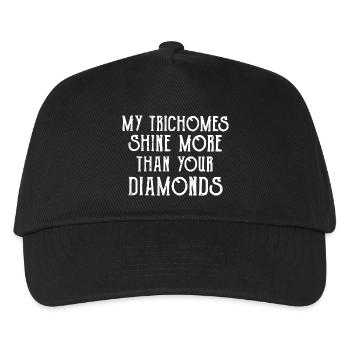 Trichomes Shine Over Diamonds - Kinder Basecap - Schwarz - Vorne