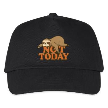 Nicht heute – Faulheit vom Feinsten 🦥 - Kinder Basecap - Schwarz - Vorne