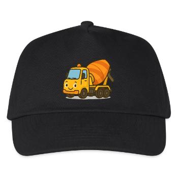Concrete mixer - Kids’ Baseball Cap - black - Front