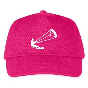 Silhouette minimaliste de kitesurfeur kite - Casquette de baseball Enfant - fuchsia - Devant