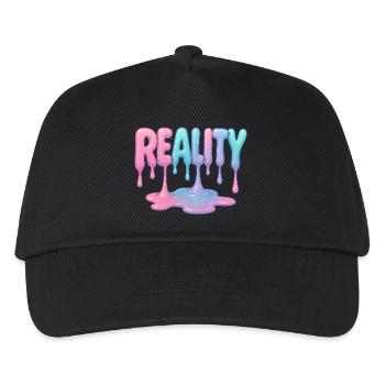 Reality - Dripping Pastel Font - Kids’ Baseball Cap - black - Front