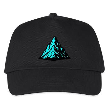 Berg Alpen Symbol - Kinder Basecap - Schwarz - Vorne