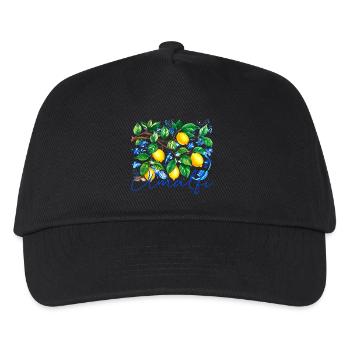 amalfi, zitronen, porzellan,keramik,zitrone - Kinder Basecap - Schwarz - Vorne