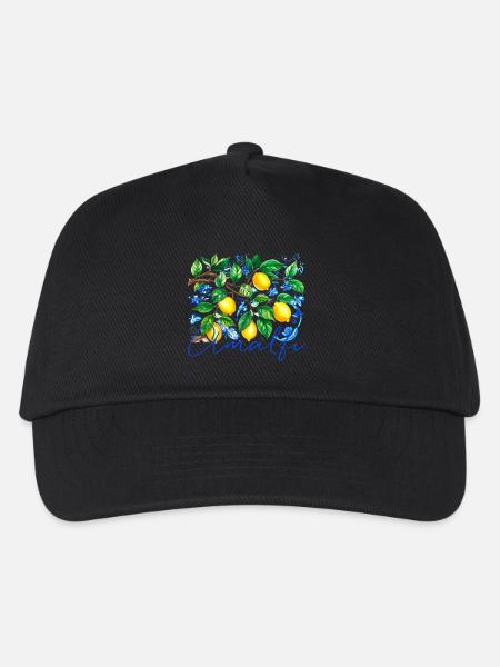amalfi, zitronen, porzellan,keramik,zitrone - Kinder Basecap - Schwarz