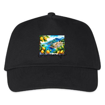 Amalfi, Lemons, Porcelain, Landscape, Lemon - Kids’ Baseball Cap - black - Front
