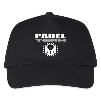 Padelschläger-Design mit modernem Stil - Kinder Basecap - Schwarz - Vorne