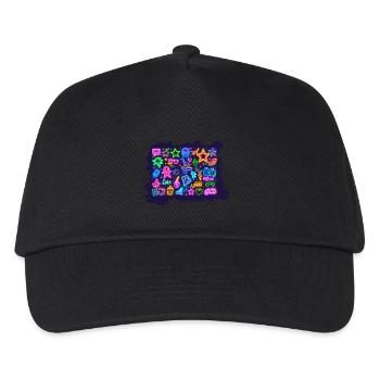 néonscintillant, nostalgique, culture pop, rétro - Casquette de baseball Enfant - noir - Devant