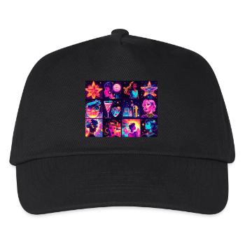 néon, nostalgique ,culture pop,rétro,enseigne au néon - Casquette de baseball Enfant - noir - Devant
