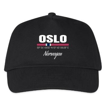 Oslo - Kinder Basecap - Schwarz - Vorne