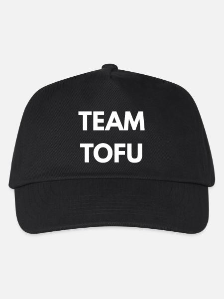 Team Tofu – Vegan Statement - Kinder Basecap - Schwarz