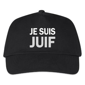 ICH BIN JÜDISCHES T-SHIRT - Kinder Basecap - Schwarz - Vorne