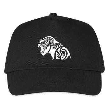 Gorilla Tribal Silberrücken Beast - Kinder Basecap - Schwarz - Vorne