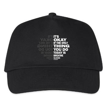 Its Okay If The Only Thing Is Breath - Kids’ Baseball Cap - black - Front