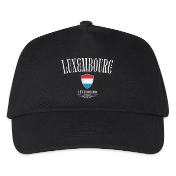Luxemburger Flagge, hergestellt in Luxemburg - Kinder Basecap - Schwarz - Vorne