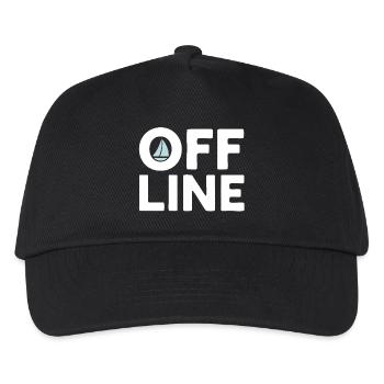 Hors ligne – Citation sur la voile, la mer et la liberté - Casquette de baseball Enfant - noir - Devant