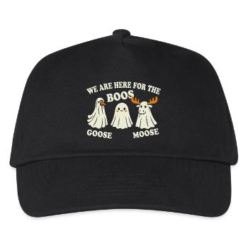 Halloween Gespenster - Goose Moose Boos - Kinder Basecap - Schwarz - Vorne