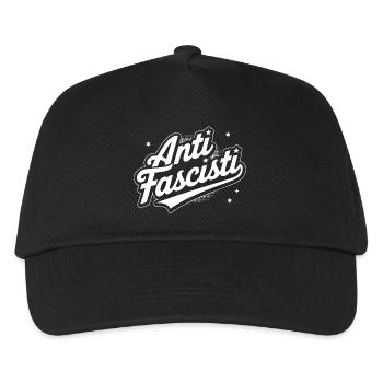 SIAMO TUTTI ANTIFASCHISTISCH! 🏴 - Kinder Basecap - Schwarz - Vorne