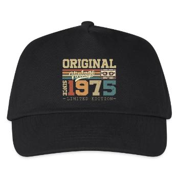 Jahrgang 1975 Original Limited Edition - Kinder Basecap - Schwarz - Vorne