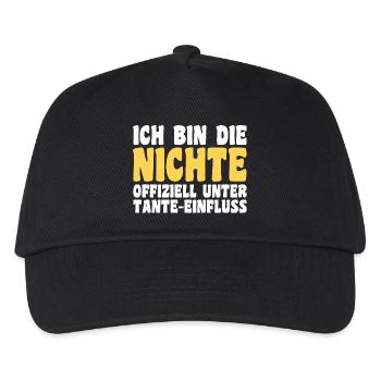 Familienmotiv Neffe - Kinder Basecap - Schwarz - Vorne