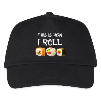 Kawaii Sushi Meme Sushi Joke - Kinder Basecap - Schwarz - Vorne