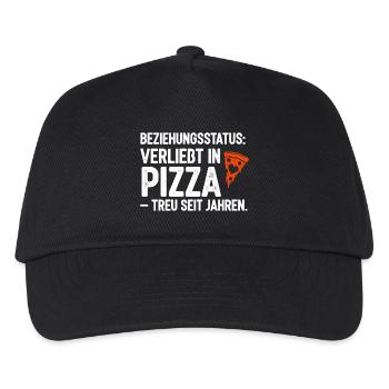 Statut relationnel Amoureux de la pizza - Casquette de baseball Enfant - noir - Devant