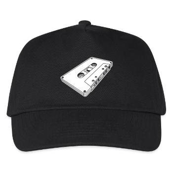 Cassette Oblique Retro – Music Mixtape Design - Kids’ Baseball Cap - black - Front