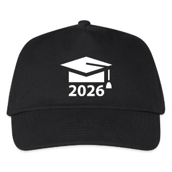 ABI 2026 Abitur Abschlussfeier Abiball - Kinder Basecap - Schwarz - Vorne