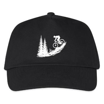MTB Mountainbike - Kinder Basecap - Schwarz - Vorne