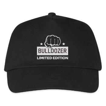 Bulldozer Faust Kraft Design – Bulldozer Limited  - Kinder Basecap - Schwarz - Vorne